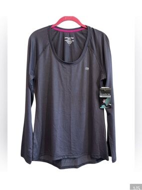 Marika Tek Gray NEW Dry-Wik Performance Long Sleeve Tee Size Large